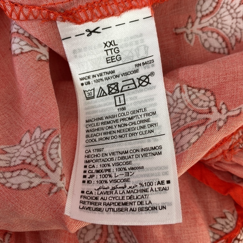 Old Navy - Flouncy Summery Babydoll Tank Top in Blood Orange​​​​​​​​​​​​ - Picture 7 of 8